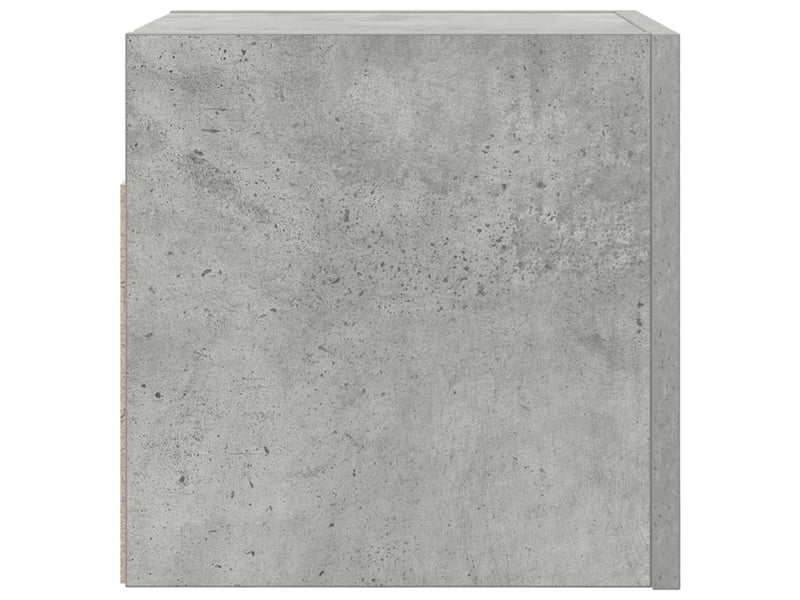  Lot de 4 meuble tv mural, meuble tv suspendu gris béton 30,5x30x30 cm  - Conforama E