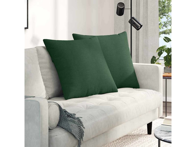 Lot de 2 coussins de canapé, coussins décoratifs vert foncé 80 x 80 cm cf59197 - Conforama B