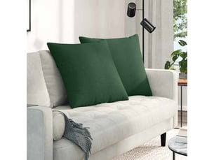 Lot de 2 coussins de canapé, coussins décoratifs vert foncé 80 x 80 cm cf59197