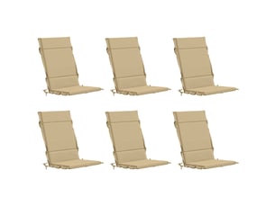 Lot de 6 coussins de chaise à dossier haut gemert cf59373