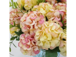 Hortensia artificiel bleu 10 en 1, fleur décorative en tissu réaliste pour intérieur et extérieur
