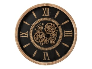 Horloge murale ronde en métal iben 63cm naturel