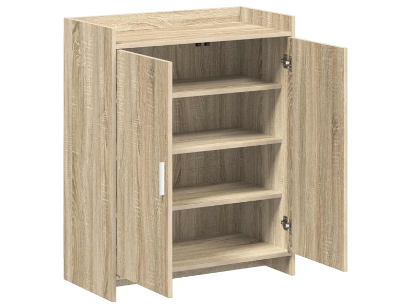  Meuble à chaussure, cabinet à chaussures avec porte chêne sonoma 73,5x36x92 cm  - Conforama D