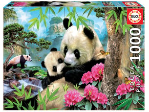 Puzzle 1000 pcs  -  les pandas