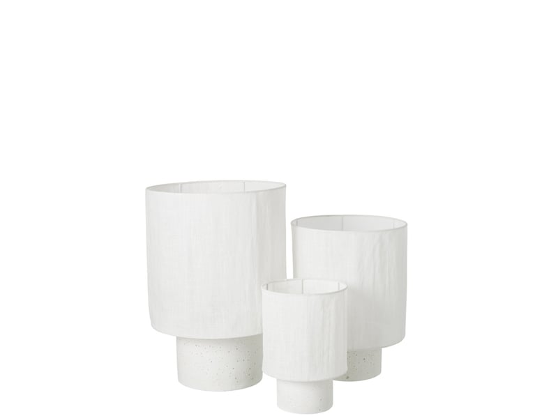  Lampe à poser en ciment havel 41cm blanc  - Conforama D