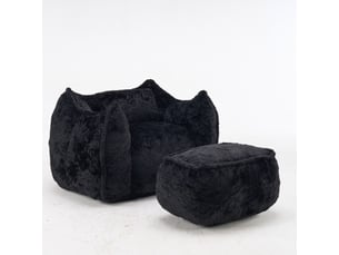 Pouf / repose pied MEULVA noir