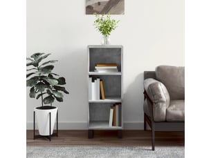 Buffet - bahut - meuble de rangement gris béton 34,5x32,5x90 cm bois d'ingénierie