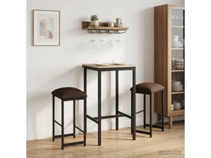 Lot de 2 tabouret de bar, chaise de bar taupe 40x32x64 cm bois d'ingénierie shl41002