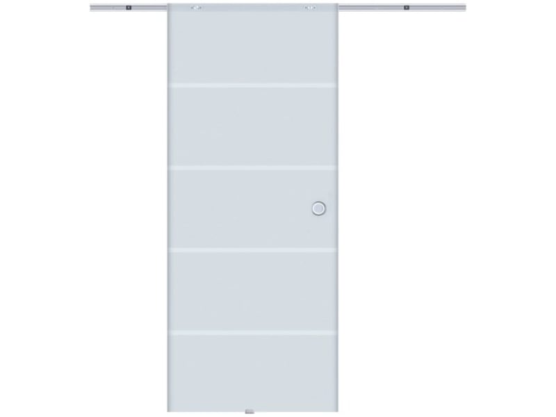  Porte coulissante en verre partiellement satiné 7759001025x2050 mm, porte intérieure élégante pour salon et espaces modernes  - Conforama A