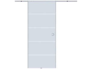 Porte coulissante en verre partiellement satiné 7759001025x2050 mm, porte intérieure élégante pour salon et espaces modernes