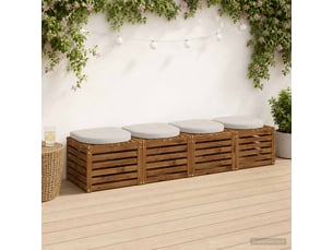 Lot de 4 coussins de siège, coussins d'assise 100 % polyester blanc cf60054