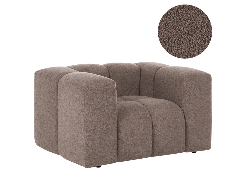  Fauteuil antola bouclé taupe  - Conforama A