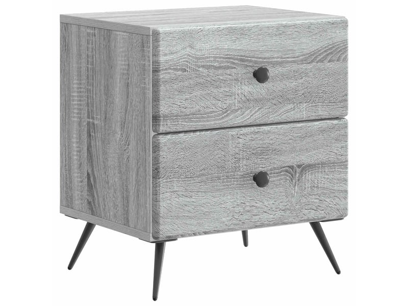 Table de chevet 2 pièces sonoma gris 43 x 34,5 x 47,5 cm  - Conforama C