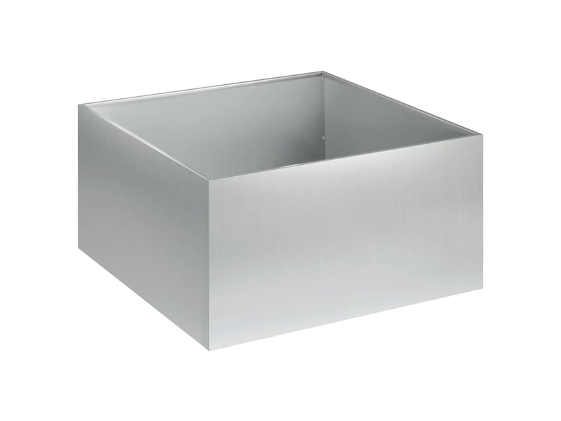  Jardinière - cache-pot de jardin argenté 60 x 60 x 30 cm acier galvanisé  - Conforama A