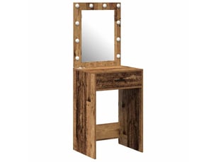 Coiffeuse 0 tiroir(s) Miroir Led avec 0 tabouret(s) inclu(s) coloris taupe