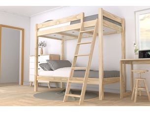 Lit 2 places 80x190 cm ABC MEUBLES SUPABCIN80-B coloris naturel