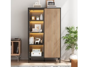 Vitrine coloris bicolore 3 étagère(s) <strong>DESVIAE</strong> <strong></strong> - 90 cmx135 cm