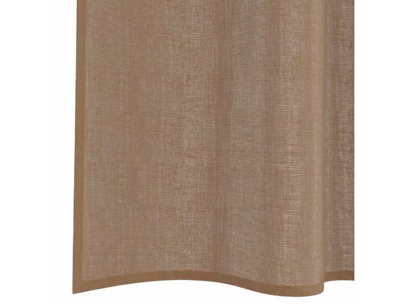  Lot de 2 rideaux en voile, voilages à œillets marron clair cf44273  - Conforama E