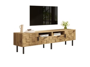 Meuble tv coloris naturel 160 cm MEUBLIV