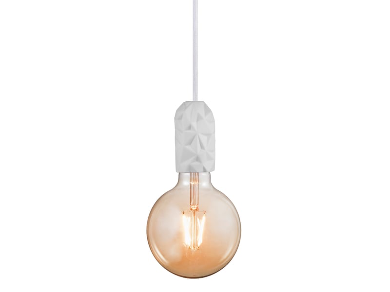  Suspension avec joli motif graphique, hang en porcelaine blanc, ip20, nordlux 2010013001 - Conforama A