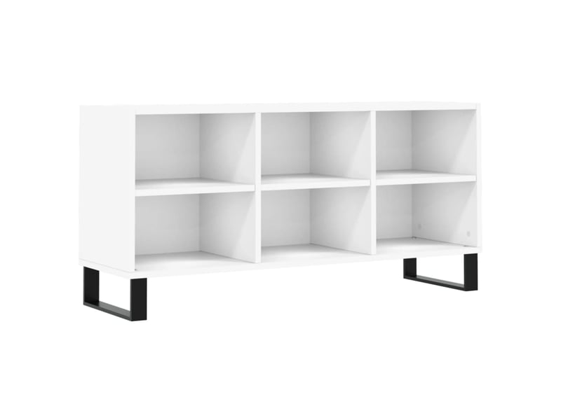  Meuble tv - banc tv - meuble de rangement blanc 103,5x30x50 cm bois d'ingénierie  - Conforama A