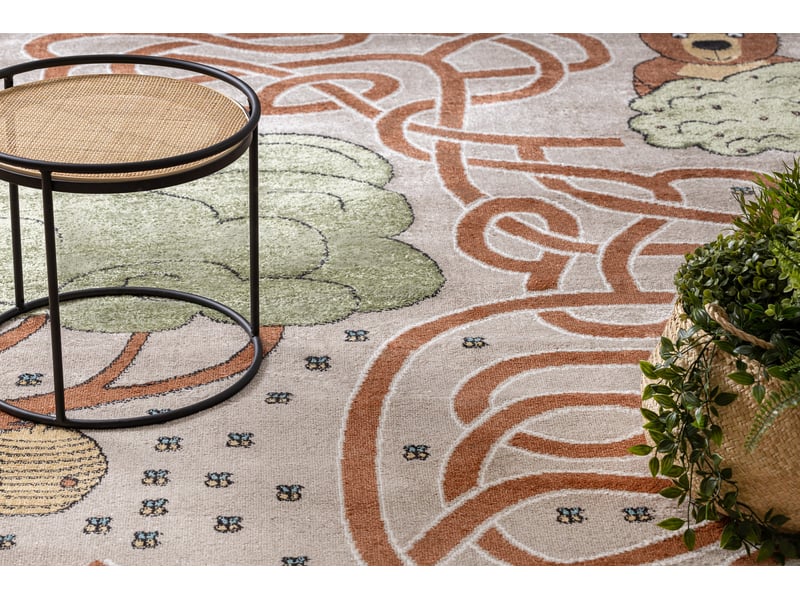  Tapis fun honey pour enfants, ours, abeilles beige  140x190 cm  - Conforama E