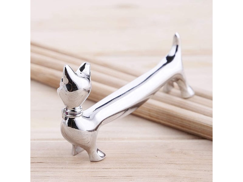  Repose-baguettes, 4 pièces chat mignon repose-baguettes support de cuillère à dîner support de baguettes en acier inoxydable repose-couteau porte-four  - Conforama B
