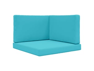 Coussin de canapé d'extérieur, coussin de chaise polyester turquoise 80 x 80 cm cf54183