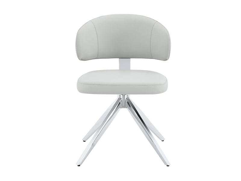  Chaise design moderne piètement en métal rembourrage confortable pivotante à 360°  - Conforama A