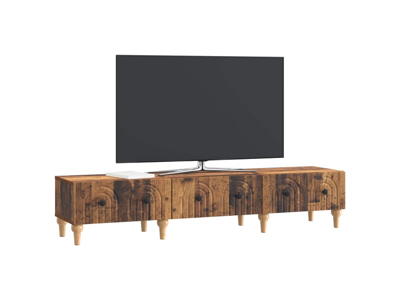  Meuble tv - banc tv - meuble de rangement bois ancien 147 x 34,5 x 30 cm bois d'ingénierie  - Conforama C