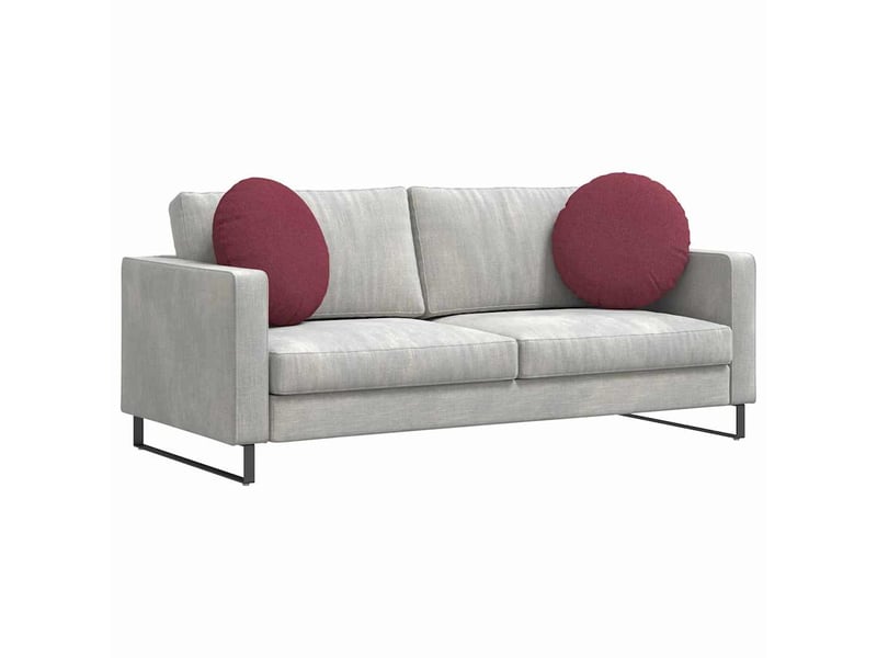 Lot de 2 coussins de siège, coussins décoratifs tissu bordeaux ø50 x 19 cm cf59779 - Conforama C