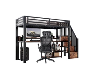 Lit mezzanine 90x200 cm    coloris noir
