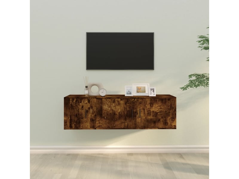  Ensemble de meubles tv 2 pcs chêne fumé bois d'ingénierie shl52164  - Conforama B