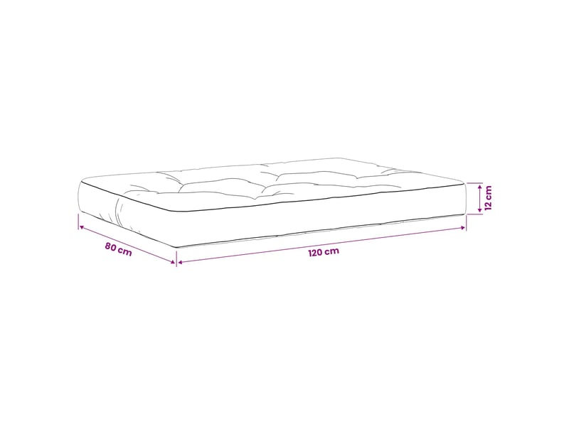 Coussin de siège en palette, coussin d'assise vianen 100 % polyester sable cf55897 - Conforama E