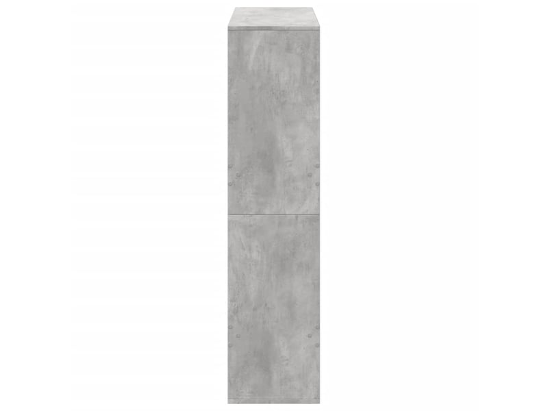  Bibliothèque, meuble de rangement salon gris béton 100x33x135 cm bois d'ingénierie  - Conforama E