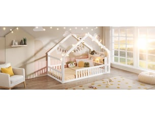 Lit cabane 90x190 cm Morn Vibe coloris blanc