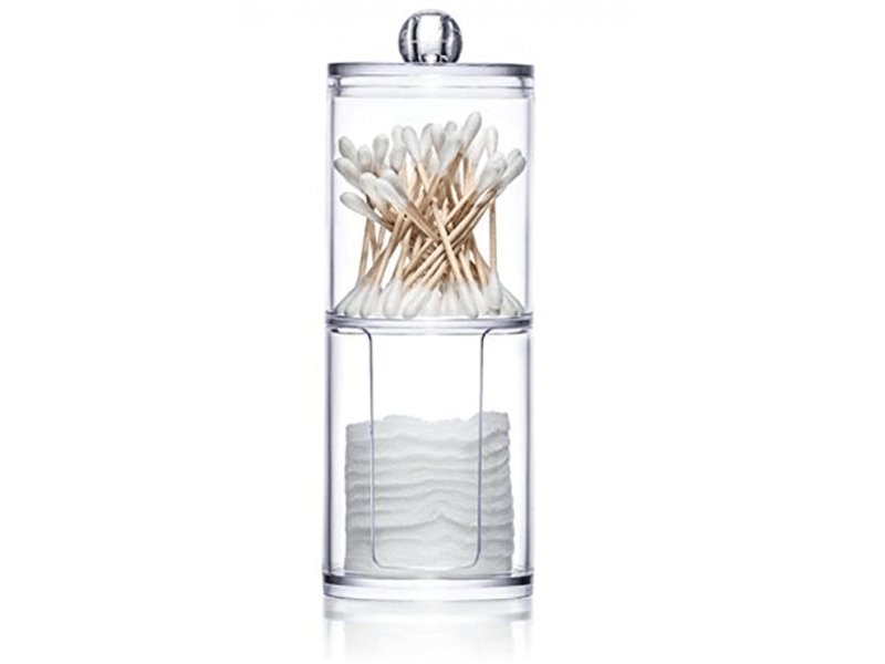  Ronde en coton acrylique, boîte de rangement transparente pour maquillage et cosmétiques  - Conforama D