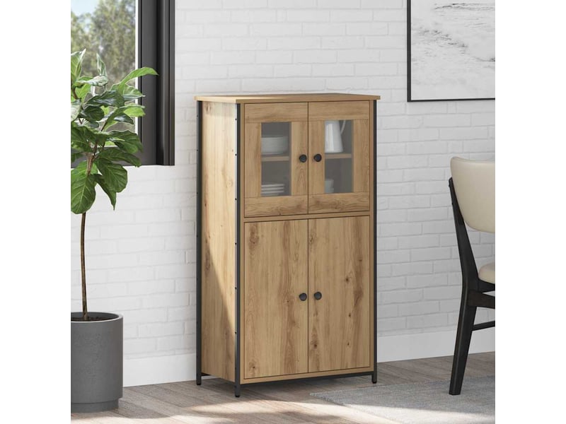 Haut armoire, armoire de rangement chêne artisanal 62x32x106,5 cm - Conforama B