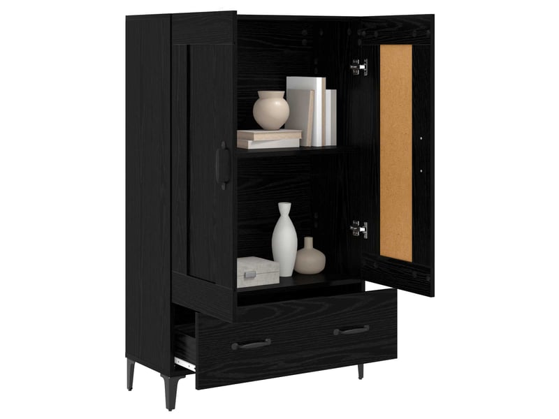  Buffet - haut armoire chêne noir 70 x 31 x 115 cm bois d'ingénierie  - Conforama C