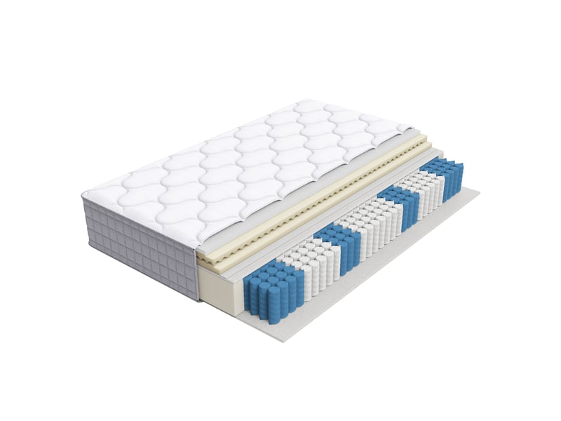  Matelas à ressorts ensachés 7 zones h3 140x190x25 cm, blanc  - Conforama E