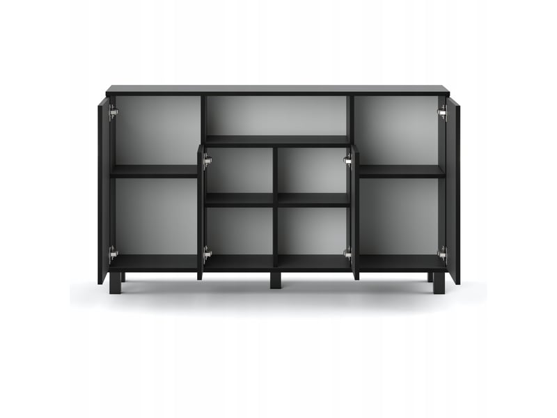  Grande commode 140 cm stiv-meubles gris mat - meuble de rangement, buffet, meuble tv 140 x 35 x 80 cm BEST4D_SZMSZM - Conforama C