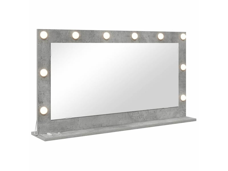  Miroir de vanité, miroir de coiffeuse gris béton 100 x 55 x 18 cm rectangulaire cf62774  - Conforama A