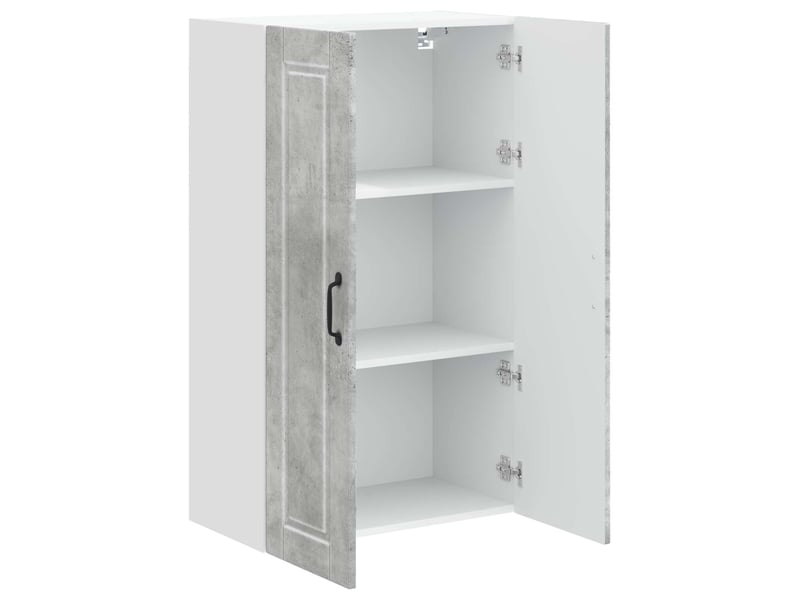  Meuble mural de cuisine, armoire de cuisine gris béton 60x31x100cm shl6845  - Conforama E
