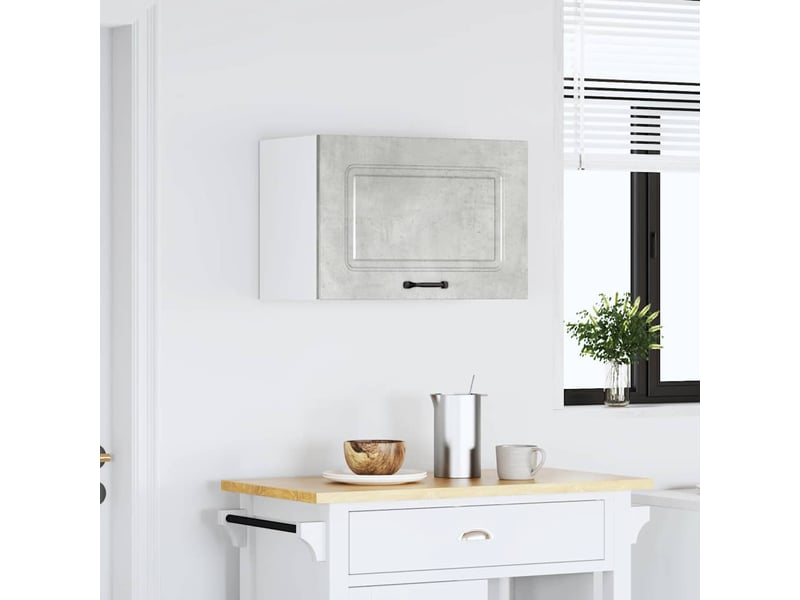 Meuble de rangement, armoire murale de cuisine kalmar gris béton bois d'ingénierie shl5372 - Conforama C