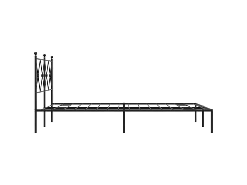  Lit double- lit adulte -  cadre de lit métal sans matelas avec tête de lit noir 120x190cm  - Conforama D