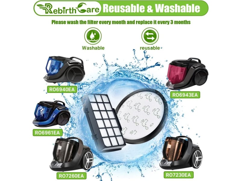  Accessoires de filtre pour aspirateur série ro69, élément filtrant, hypa zr006001  - Conforama D