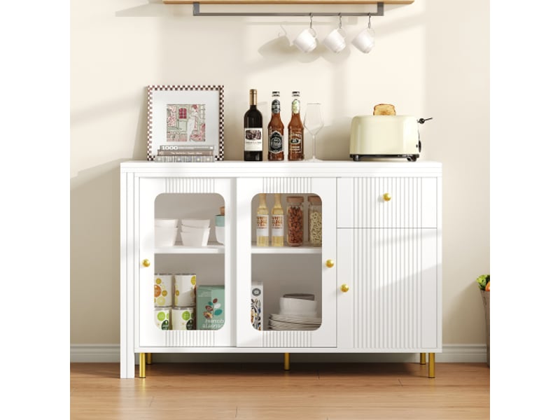  Table de bar blanc - 122cm mdf table de bar blanc - Conforama D