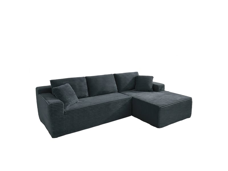 Canapé modulable en l convertible 4 places 252,5 cm - mousse à mémoire et sans montage  - Conforama A