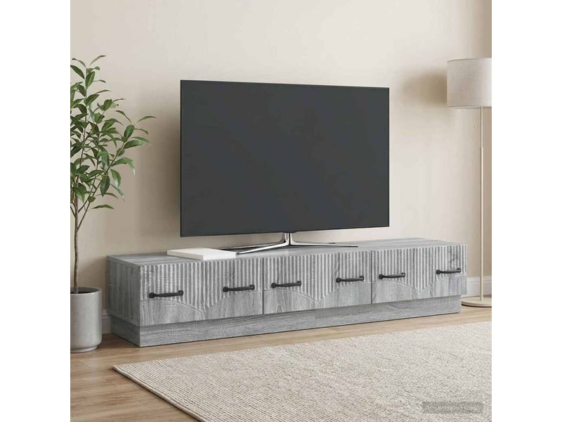  Meuble tv - banc tv - meuble de rangement sonoma gris 147 x 34,5 x 27 cm bois d'ingénierie  - Conforama D