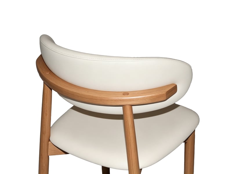  Lot de 2 chaises de salle à manger modernes en pu coloris chêne  - Conforama E